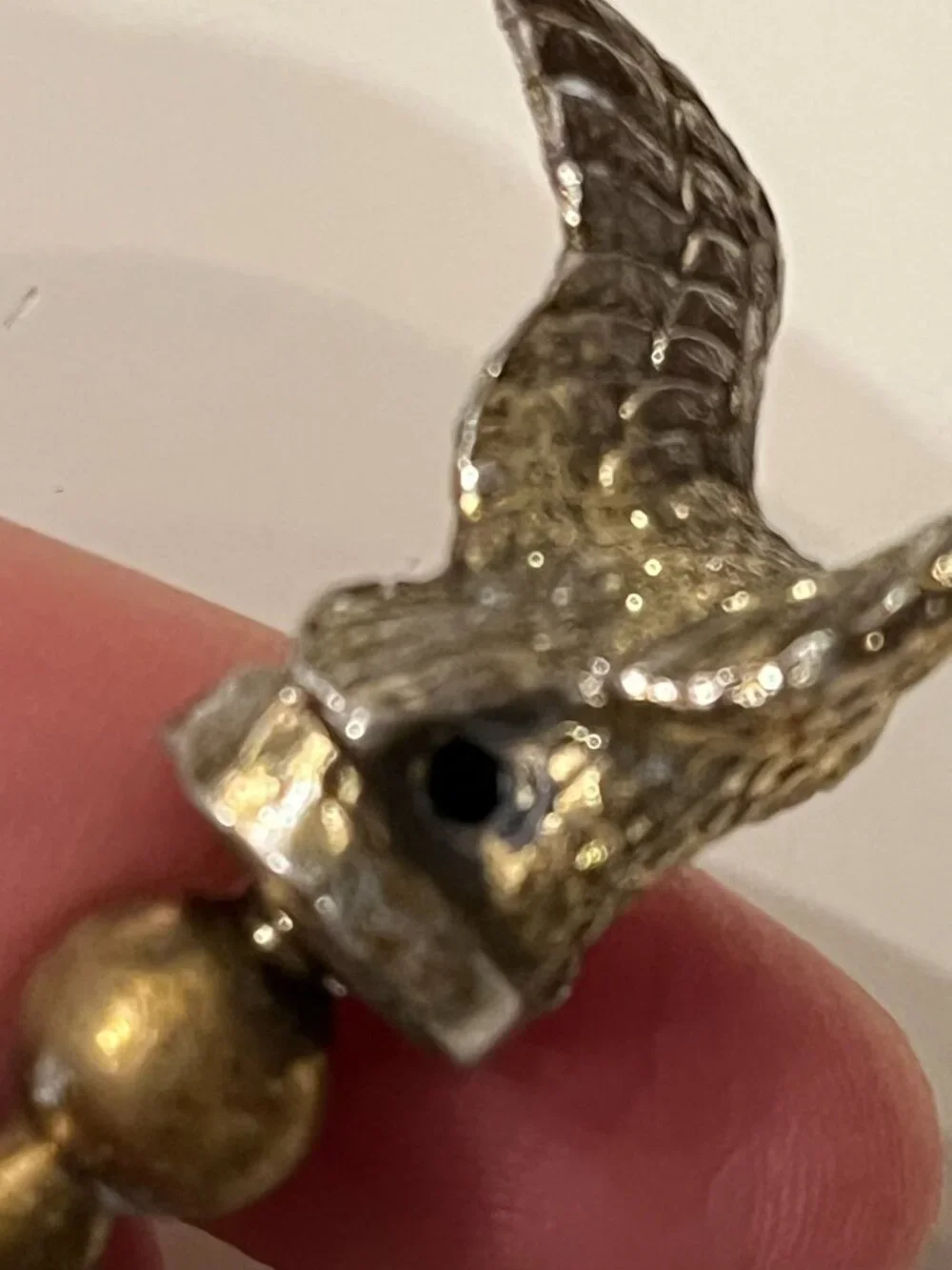 Vintage Silver Plated Handled Double Jigger Twisted Stem Crested Eagle Finial